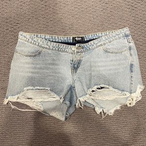 Missguided maternity denim shorts